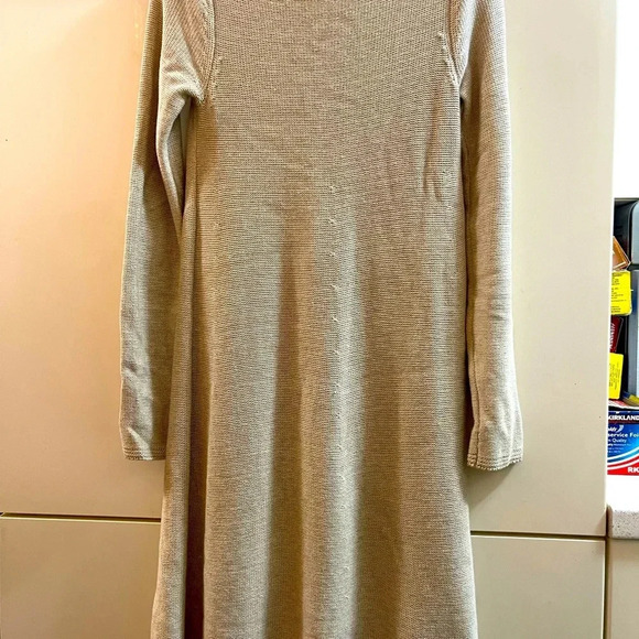 Max Studio Women's winter Sweater Dress Beige midi Long Sleeve size XS - Picture 2 of 5